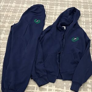 Women's Navy Blue Hoodie and Joggers Set